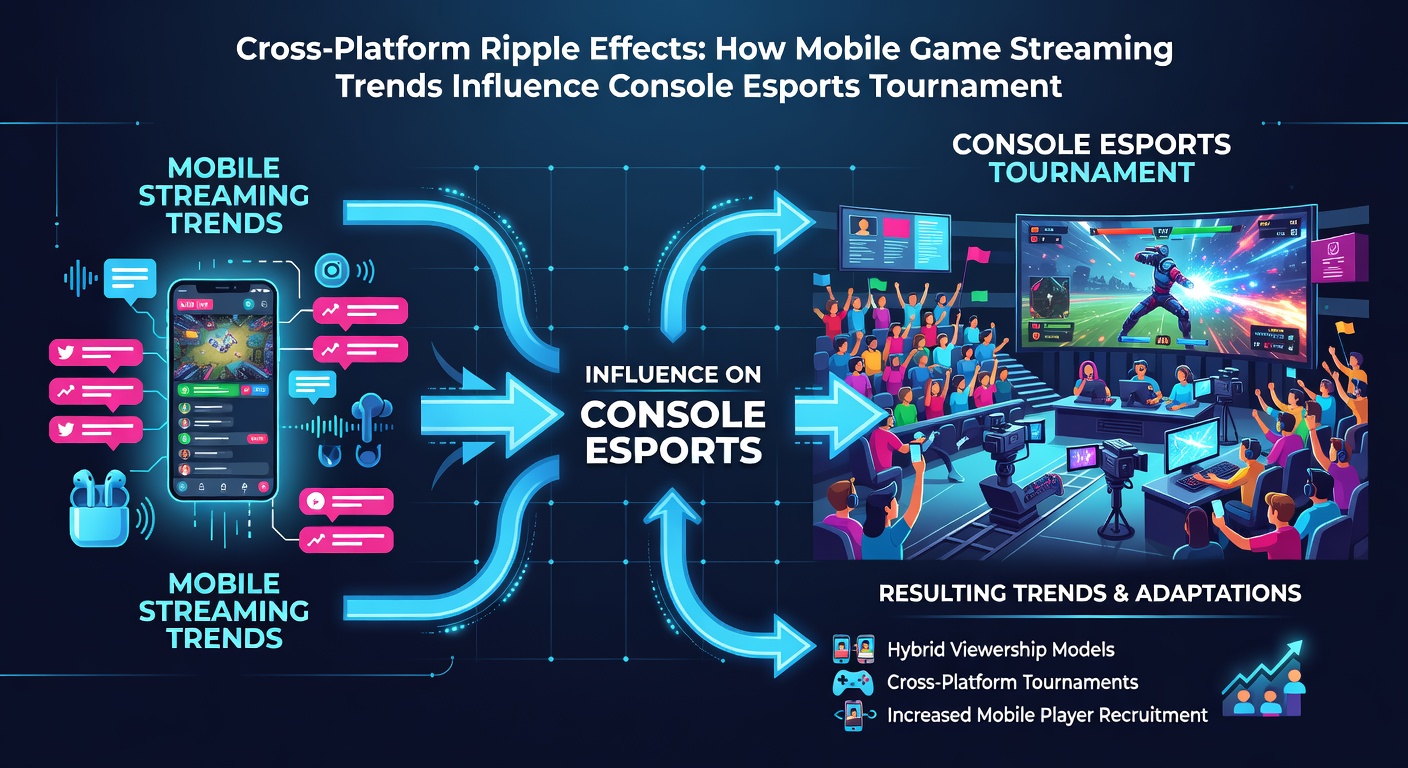 Diverse group of esports viewers engaging with both mobile and console devices during a live tournament