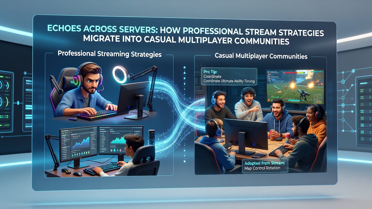 Casual gamers gathered around a screen analyzing a shared replay archive during an evening session