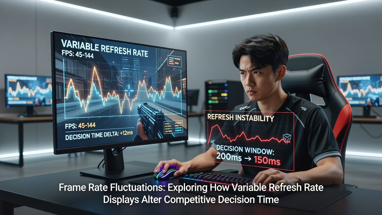 Technical diagram illustrating frame timing differences between fixed and variable refresh rate systems in esports production