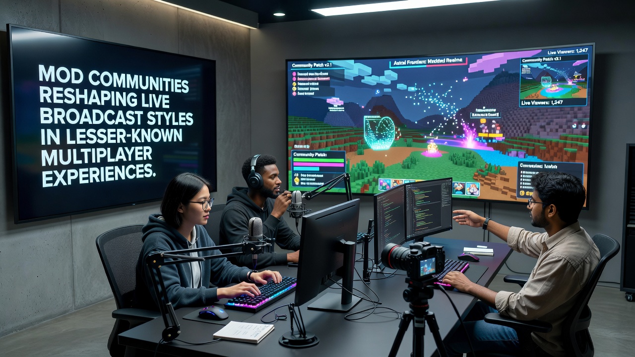 Streamer using modded interface during a live session of an obscure multiplayer experience