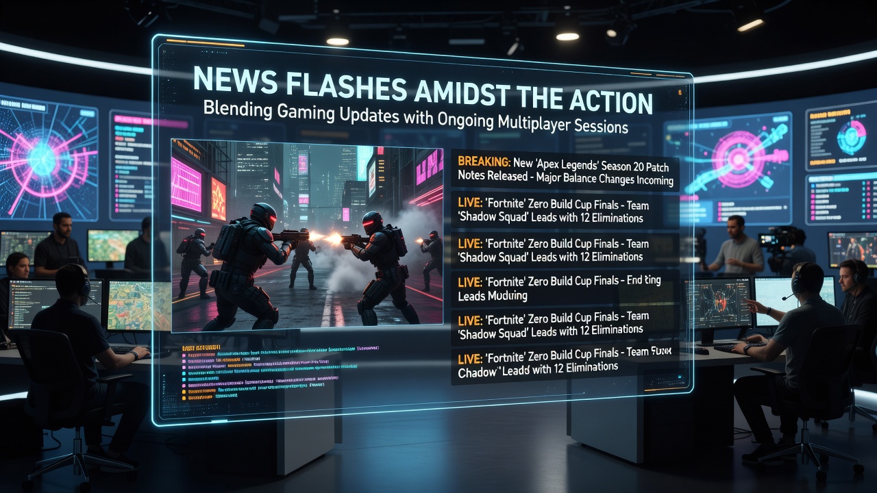 In-game notification overlay displaying real-time patch details during an active multiplayer match