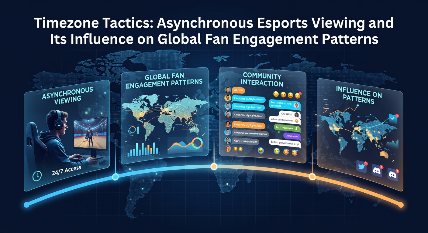 Global esports fans accessing recorded tournament matches across different time zones