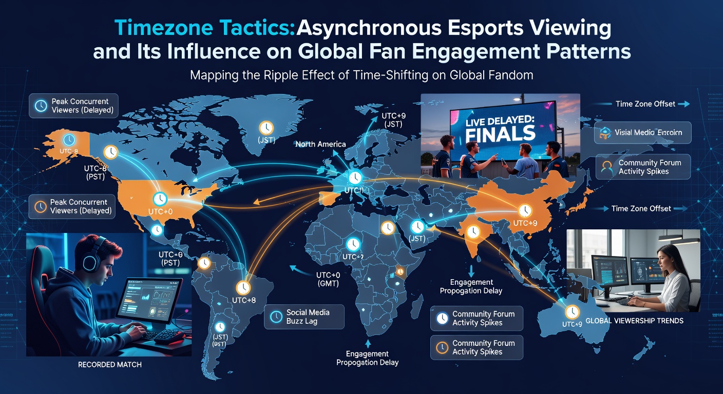 Fans viewing esports highlights on mobile devices in different global locations